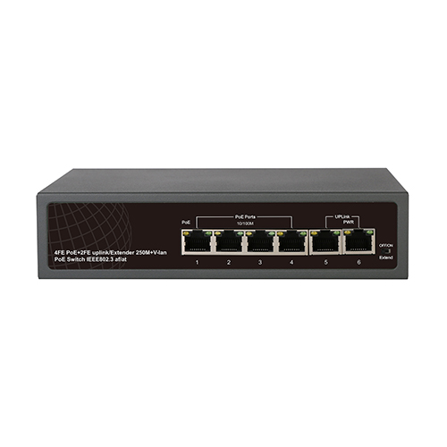 PoE-S4M-2M-EX(65W)(4ports 100Mbps PoE+2 ports 100Mbps Uplink)
