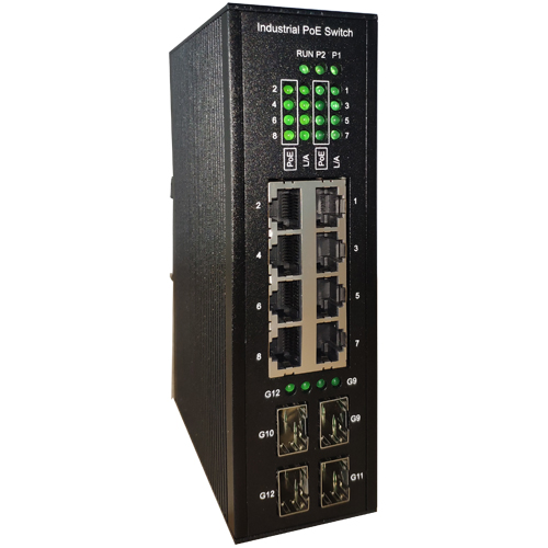 PoE-S8G-4SFP-IDM(Managed industrial PoE 8ports 1000Mbps PoE+4ports SFP)